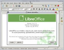 Screenshot of LibreOffice 4.4.7.2 on Solaris 11 Version 11.3